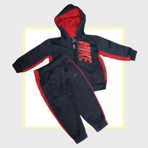 Nike Dri-Fit Sweat Suit size 18 mon, Red & Dark Gray